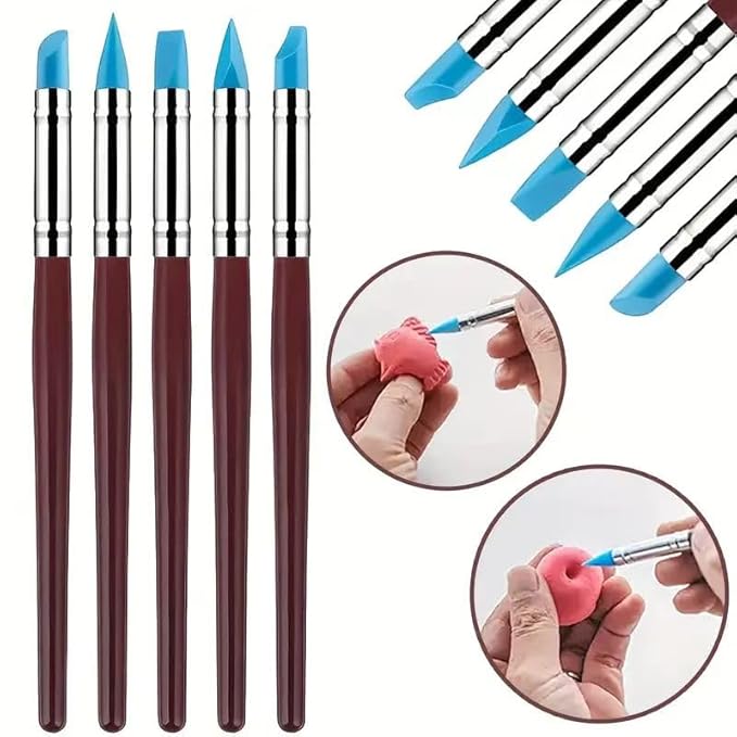18Pcs Clay Sculpting Tool Set, Polymer Clay Kit with Ball Stylus Pens, Silicone Sculpting Brushes & Detail Carving Tools, Professional Pottery Modeling Tools for Clay, Ceramic & DIY Crafts