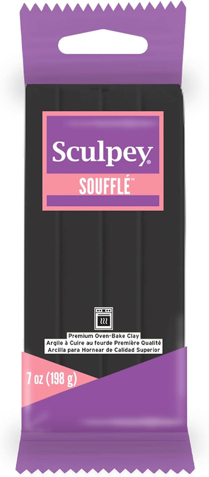 Sculpey Soufflé: Polymer Clay: Poppy Seed - 7oz Pack -Suede Finish, Lightweight Oven Bake Clay, Non-Toxic, Sculpting, Jewelry-Craft Projects, Supplies