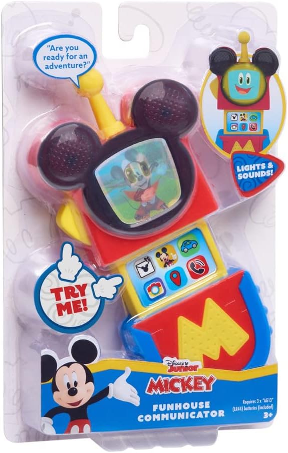 Disney Junior Mickey Mouse Funhouse Communicator with Lights and Sounds, Kids Toys for Ages 3 Up by Just Play