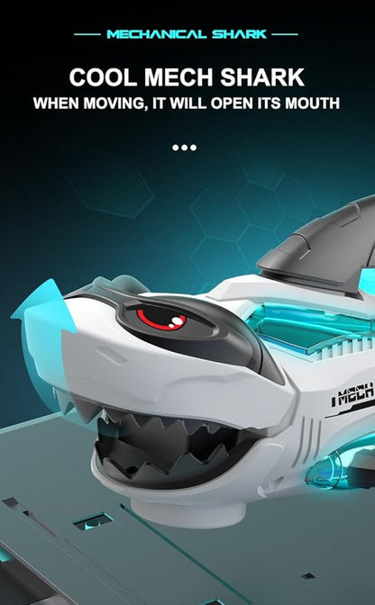 Electric RC Shark Fish Toys with Light & Spray Water Function for 0-3 Year olds Kid Boys Girls,Children's Toy forBathrooms,Christmas and Birthday Gift. (Black)