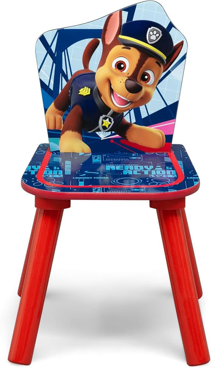 Delta Children - PAW Patrol 4-Piece Toddler Room-in-a-Box Set – Includes Sleep and Play Toddler Bed, Table, 1 Chair and Toy Box, Blue