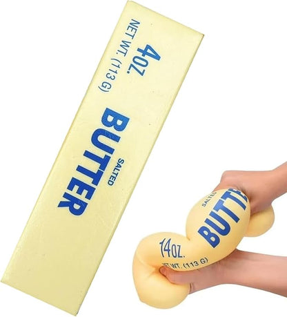 1pcs Squeeze Butter Squishy Toy, Pack Sensory Stress Relief Squishies Soft & Stretchy Fidget Toys for Anxiety Relief Party Favors (Dumpling Squishy Butter) (Large)