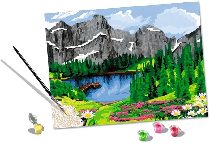 Ravensburger CreArt Mountain View Paint by Numbers Kit for Adults - 20155 - Painting Arts and Crafts for Ages 14 and Up