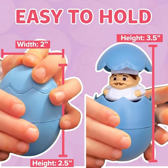 Egg Pops Talking Easter Egg Toy - Figure Pops Up & Plays Sounds, Easter Basket Stuffers for Teens - Interactive Kids Toys or Funny Gag Gifts for Teens, Cute Collectible Spring Character (Chef)