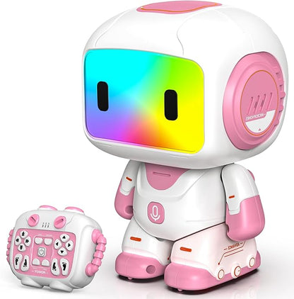 Robot Toy for Kids,Remote Control Robots with Smart Interactive Dancing, Programmable Toy, Rechargeable Robots Toys for Age 3-8 Year Old Girls Christmas Birthday Gift Present Pink