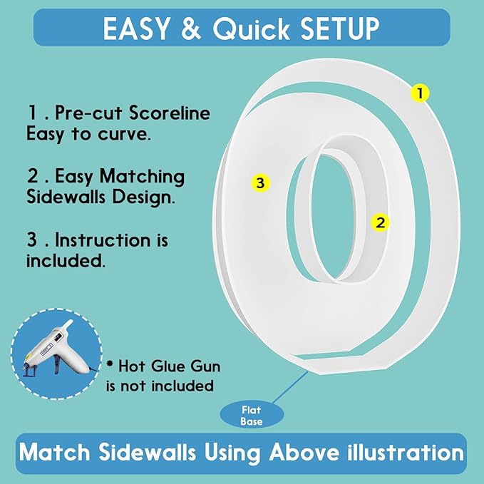 2FT Letter O Mosaic Balloon Frame Letter DIY Fillable Letters Kit for Birthday Party Wedding Backdrop Decor