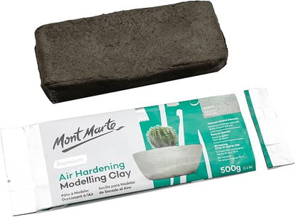 Mont Marte Air Hardening Modelling Clay 1.1lb (500g) in Granite, Stone Colored Clay for Sculpting, Subtle Shimmer Effect, Ideal for Professional Modelling and Crafts