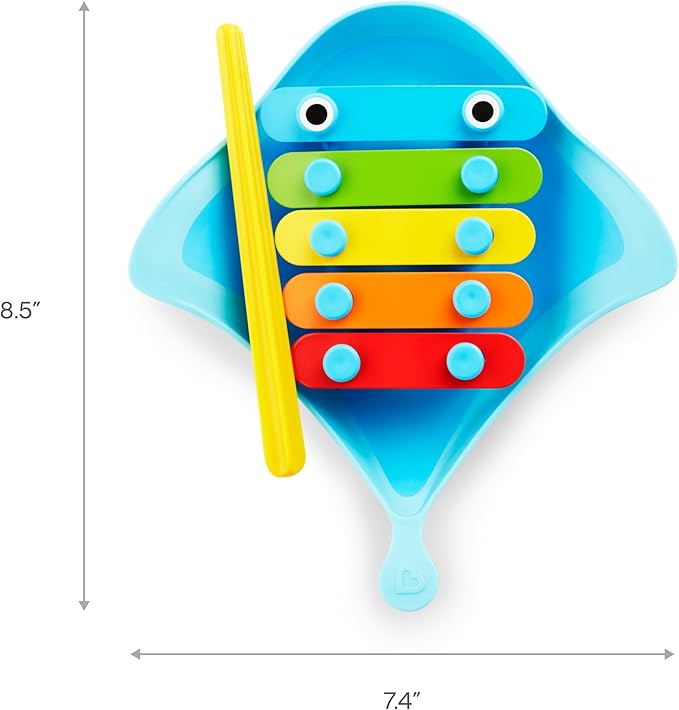 Munchkin® Bath Beats™ Bath Toy, Musical Set Includes Xylophone, Bath Drum & Shakers, Fun for Babies, Toddlers and Kids