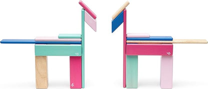 24 Piece Tegu Magnetic Wooden Block Set, Blossom, 1-99 years old