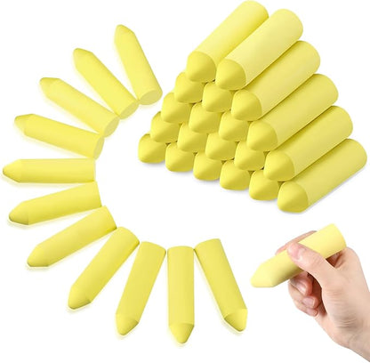 Fulmoon 40 Pcs Jumbo Sidewalk Chalk for Kids Outdoor Art Non Toxic Large Washable Street Chalk for Adults Drawing Painting Graffiti Classroom(Yellow,Sharp Style)