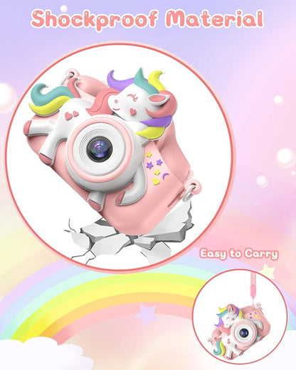 Kids Camera for 3-8 Years Old Toddlers Childrens Boys Girls Selfie Camera 20.0 MP HD 1080P IPS Screen Dual Digital Toy Camera for Kids Christmas Birthday Gifts