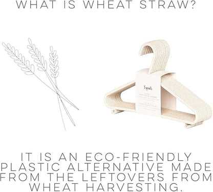 3 Sprouts Wheat Straw Plastic Hangers - 30-Pack Eco-Conscious Toddler Hangers for Child & Baby Clothes, Coats - Kid Closet Hangers Ideal for Small Girls, Boys, Children & Kids - Speckled Pink