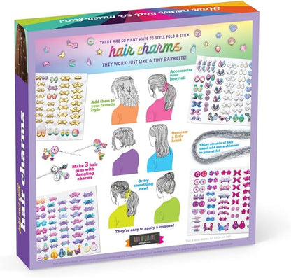 Craft-tastic - Fold and Stick Hair Puffy Charms - Craft and Accessory Kit - for Ages 5+