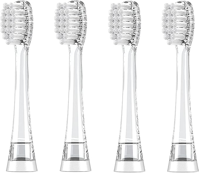 Dada-Tech Baby/Kids Electric Toothbrush Replacement Heads for DT-BB1, DT-K6, SG-513, SG-977 - Pack of 4 (Medium)