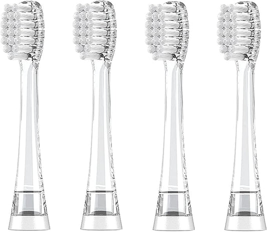 Dada-Tech Baby/Kids Electric Toothbrush Replacement Heads for DT-BB1, DT-K6, SG-513, SG-977 - Pack of 4 (Medium)