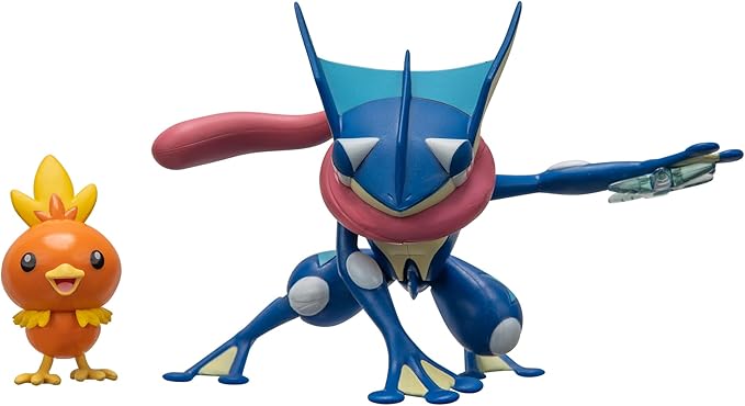 Pokémon Battle Figure 2 Pack - Features 4.5-Inch Greninja and 2-Inch Torchic Battle Figures with Accessory - Amazon Exclusive