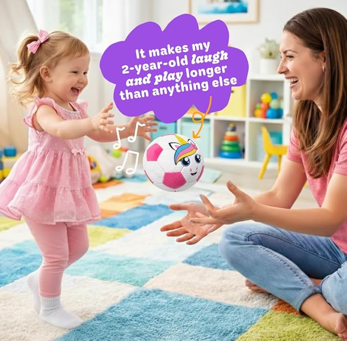 Move2Play, Hilariously Interactive Toy with Music & Sound Effects for Boy & Girl | Ball for Toddler & Baby | 6, 12, 18+ Months | 1, 2, 3+ Year Old