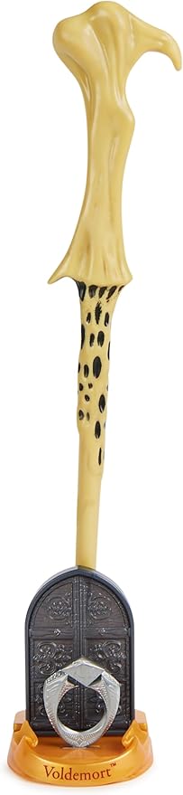 Wizarding World Harry Potter, 12-inch Magical Collector Voldemort Wand with Stand & Die-cast Icon, Magical Artifacts Series