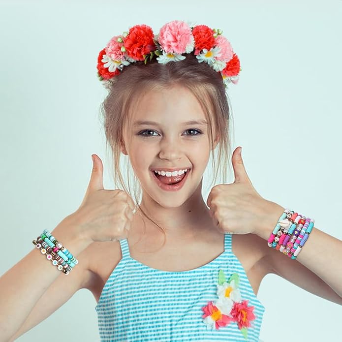 Preppy Friendship Bracelets for Girls Jewelry: Stackable Surfer Bracelets for Women Teen Girls Stuff