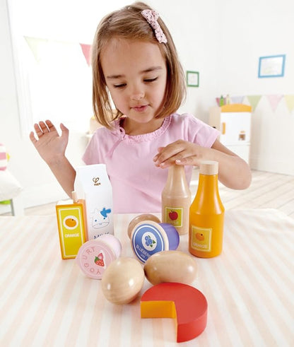 Hape Healthy Basics Kid's Wooden Play Kitchen Accessories Food Set