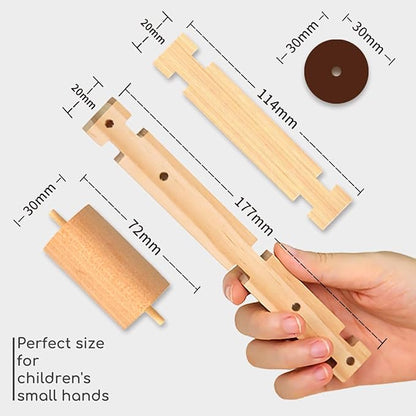 Jovi-mindly Wooden Blocks Wooden Train Set 101 PCS Create 40+ Shapes,Wooden Toys Educational Wooden Building Blocks Wooden Puzzles for Kids Ages 4-8 Boys and Girls,Truck/Excavator,FSC Certified