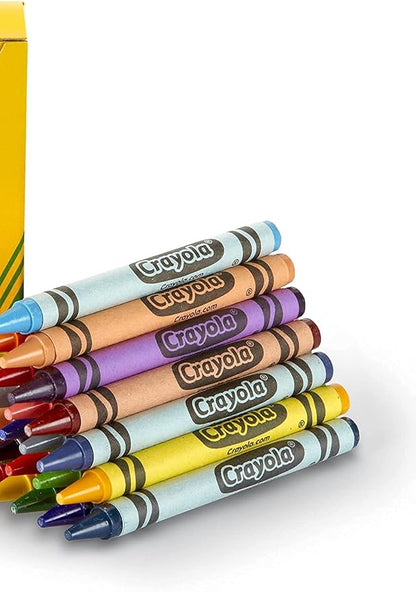 Crayons, 64 Crayons Per Box, Classic Colors, Built In Sharpener, Crayons For Kids, School Crayons, Assorted Colors - 1 Box