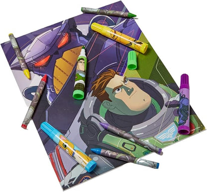 Innovative Designs Disney Pixar Toy Story Buzz Lightyear Coloring Art and Sticker Set for Boys and Girls, 30 Pcs.