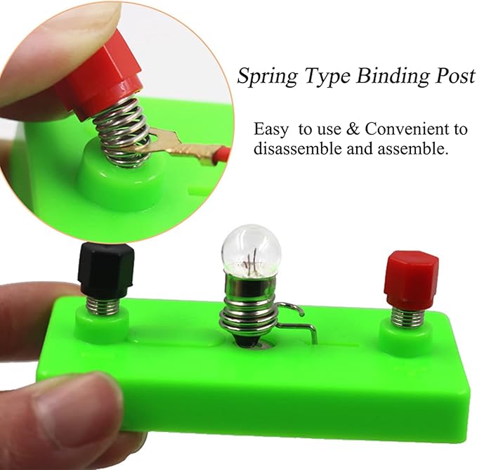 Physics Science Lab Electricity and Magnetism Experiment Kit,Electromagnetism Experiment Basic Electricity Discovery Circuit Kit for Kids Junior Senior High School Students