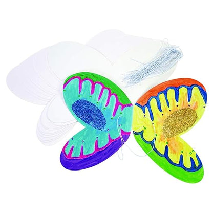 Colorations Decorate Your Own Wings Set of 12 for Kids Arts and Crafts Activity (FLYAWAY)