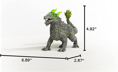 Schleich Eldrador Creatures, Toys for Boys and Girls, Stone Dragon Mythical Creatures Toy Action Figure, Ages 7+, Multicolor, 4.9 inch