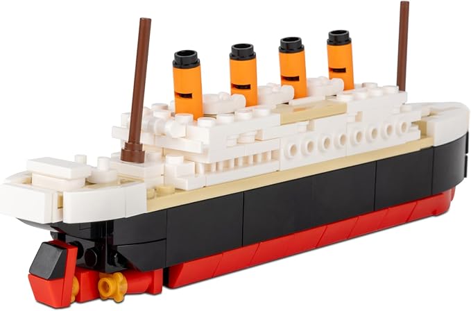 Brick Loot Titanic Building Blocks Mid-Sized Set, Toy Ship Model Kit, Building Bricks Sets for Adults or Kids 6 Year Old +, Home Decor, Quality Blocks Compatible with Lego & Major Brands, 217 Pieces