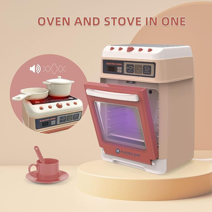 Play Kitchen Toys for 3 4 5 6 7 8 Year Old, Pretend Play Kitchen Appliances Toy Set with Blender, Coffee Maker, Mixer and Toaster,Christmas & Birthday Gifts for Kids Age 3-5 4-6 6-8 Girls