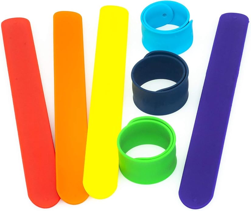 Wholesale Silicone Rubbber Slap Bracelets,Soft & Safe for Party Favors,Rolling Holder,Funny&Durable,Customize & Reuse!