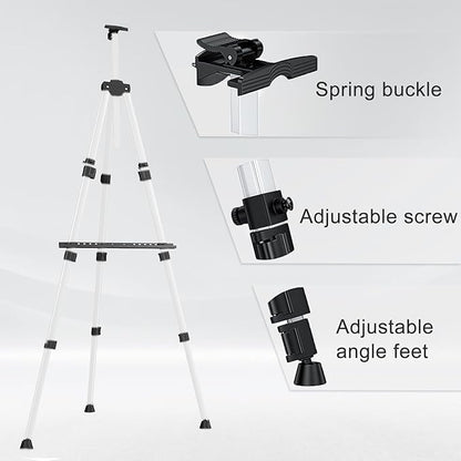 Portable Artist Easel Stand, Art Drawing Easels for Painting Canvas Wedding Signs & Display，Adjustable Height Painting Easel with Bag, Height from 17" to 60" (2 Pack, Black)