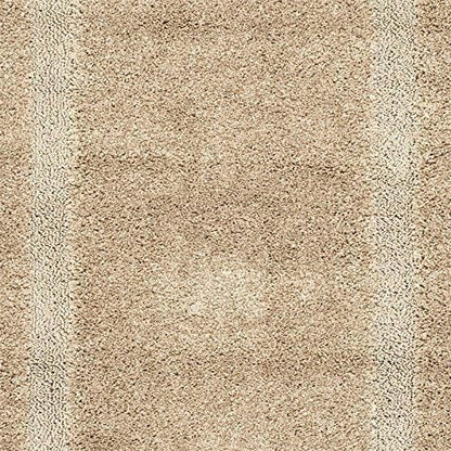 SAFAVIEH Florida Shag Collection Accent Rug - 2'3" x 4', Beige & Beige, Border Design, Non-Shedding & Easy Care, 1.2-inch Thick Ideal for High Traffic Areas in Foyer, Living Room, Bedroom (SG454-1313)