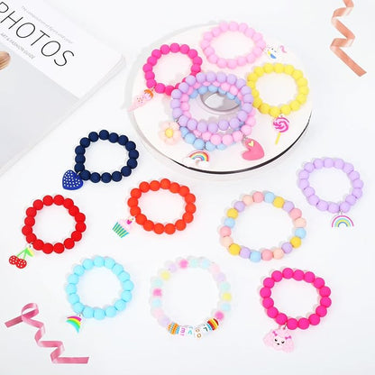 Vefungyan Bead Bracelets for kids and Charms Set for Boys Girls Halloween Goodie Bag Fillers