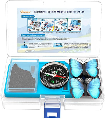 Labs Junior Science Magnet Set for Experiment Education Tools Physics Toys for Kids Icluding Bar/Ring/Horseshoe/Compass Magnets