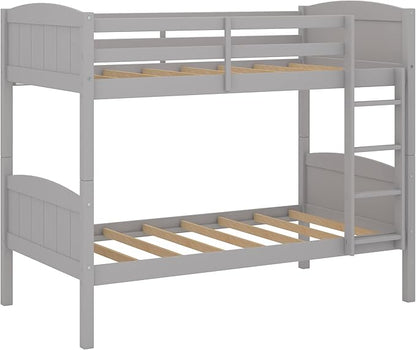 Hillsdale, Alexis Contemporary Wood Arch Twin Over Twin Size Bunk Bed, Gray