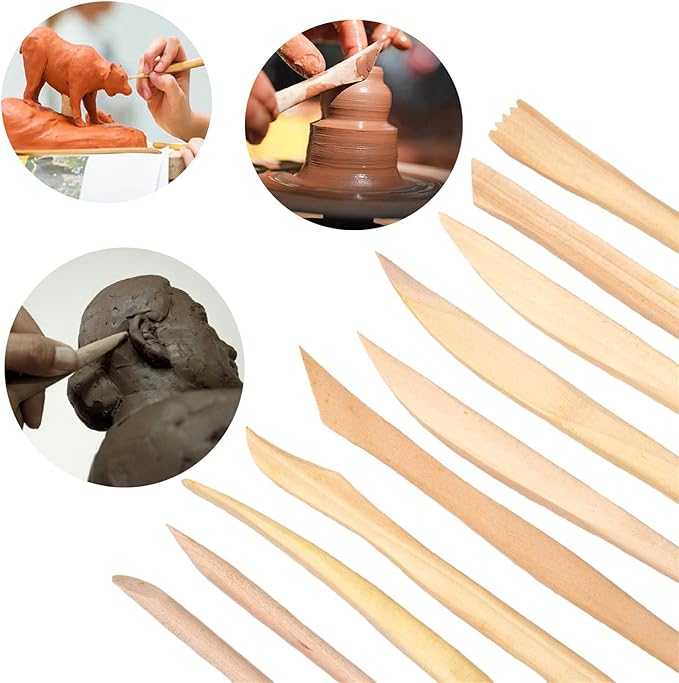 Pottery Tools,42Pcs Clay Sculpting Tools Kits with Plastic Box for Ceramic Carving Polymer Modeling