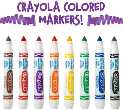 Crayola Washable Markers - Violet Purple (12ct), Kids Broad Line Markers, Bulk Markers for Classrooms & Teachers