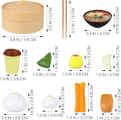 2 Sets Induction Cooker for Steamer Buns Children Pretend Breakfast Toys Chinese Breakfast Play Toy Pretend Toys for Breakfast Steamed Toy Kitchen Cooking Toys