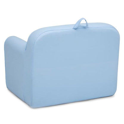 Delta Children Cozee Chair -Foam Kids Chair for Ages 18 Months and Up, Powder Blue