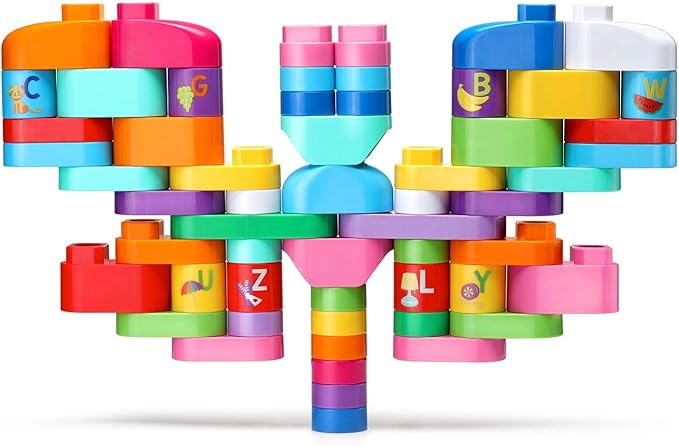 LeapFrog LeapBuilders 81-Piece Jumbo Blocks Box, Pink,24 months to 5 years