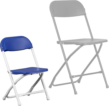 Flash Furniture 2 Pack Kids Blue Plastic Folding Chair