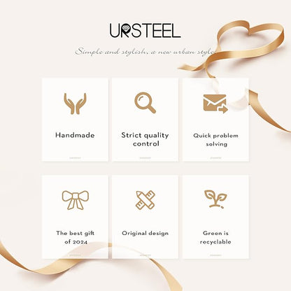 Ursteel Colorful Initial Cute Necklaces for Girls - Trendy Beaded Choker Necklace for Women Teen Girl, Handmade Letter Necklace Gifts for Women Girls Jewelry