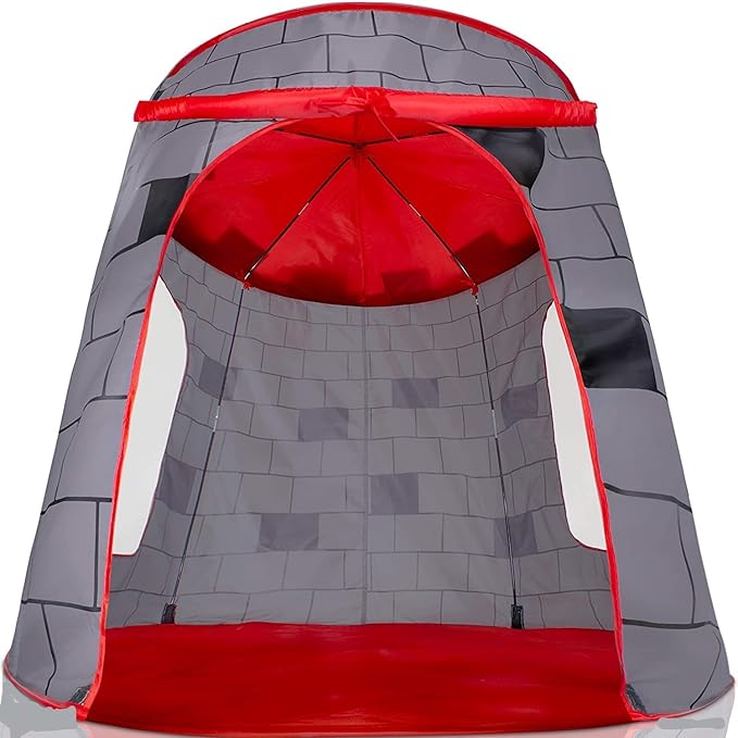 Play22 Kids Play Tent Knight Castle - Portable Pop Up Tent - Foldable into Carrying Bag - Childrens Play for Indoor & Outdoor Use - Playhouse for Boys & Girls