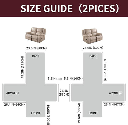 Easehomey Waterproof Loveseat Recliner Cover,Non Slip Reclining Couch Covers for 2 Seat,Dog Chair Cover Furniture Protector Washable Chair Cover with Pocket for Kids,Pets,Dogs(Wine Red,2Seat)