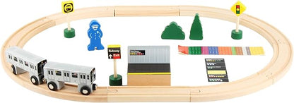 Daron NYC MTA 20Piece Wooden Subway Set