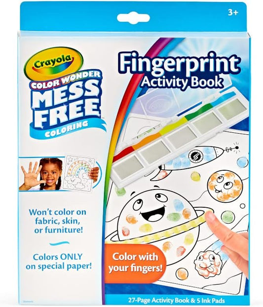 Crayola Color Wonder Mess Free Fingerprint Ink Painting Activity Set, Finger Painting Alternative, Toddler Coloring, Travel Activity, Gift for Toddlers