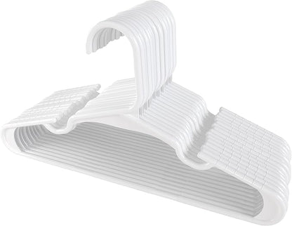 Utopia Home 20 Pack Kids Hangers - 11.5 Inch Plastic Baby Hangers for Closet - Childrens Hanger for Clothes & Infant Hanger for Closet - Ideal for Everyday Standard Use (White)